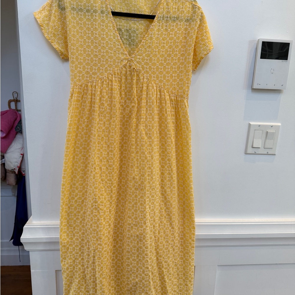 Zara Yellow Lace Pattern Top